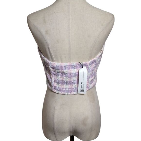 NWT Zara Pink Tweed Bra Top - Picture 4 of 7